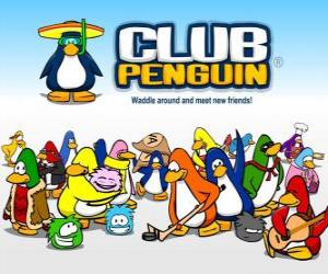 yapboz Club Penguin gelen komik penguenler